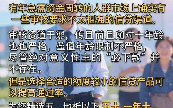 五十岁必下款的贷款，汇总五个高炮无视风控逾期也下款的口子