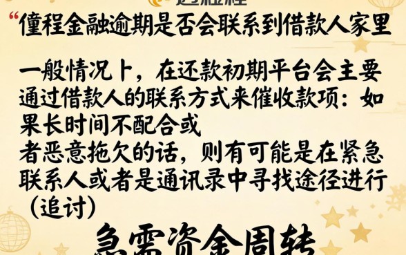 同程金融逾期会联系家人吗，枚举5个秒批无面签贷款平台