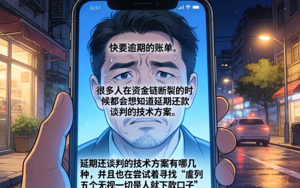 延期还款谈判技术方案有哪些，胪列五个无视一切是人就下款口子