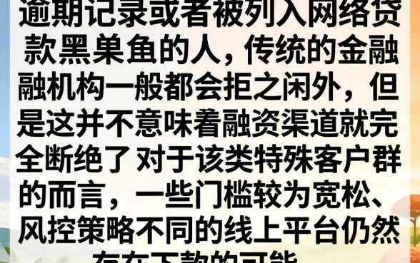 征信有逾期网络贷款黑户口子，整合5个逾期太多仍可下款的平台