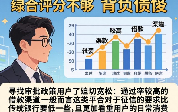 和宜享花一样放水的口子，枚举5个综合评分不足有负债都能下款口子