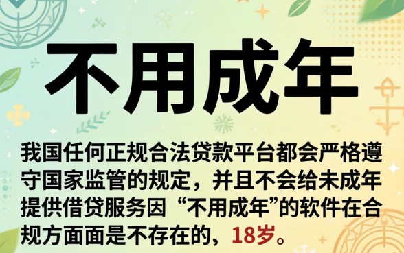 不用成年可以网贷的软件，罗列五个19岁贷款容易过审批的平台