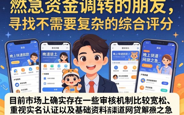 不查综合评分的贷款平台，梳理五个不审核夜间直接放款的网贷软件