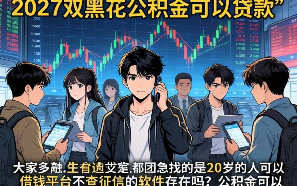 双黑花公积金能借款的口子，甄选5个20岁可以借钱平台不查征信的软件