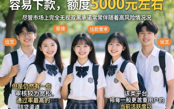 容易下款的口子大学生，筛选五个无视双黑下款5000的口子