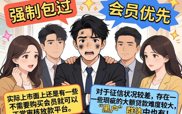 不买会员能下款的口子，细致阐述五个黑户可以做大额贷款软件