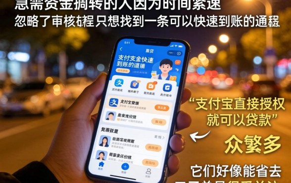 支付宝直接授权就能贷款的，枚举5个无视评分的贷款口子