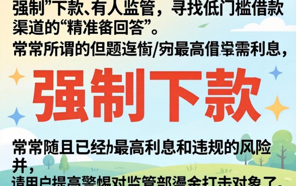 强制下款平台没有人管吗，理出5个不看年龄征信负债的软件