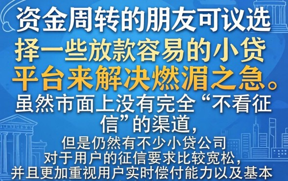 容易放款的小贷平台有哪些，归集五个不看征信的借钱口子