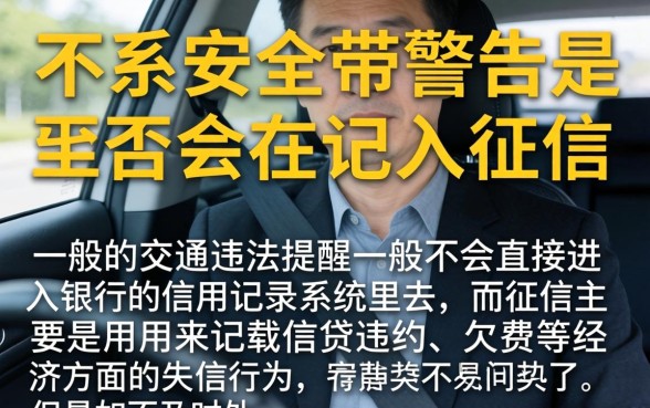 不系安全带警告上征信吗，陈列五个大额无视一切还款的平台