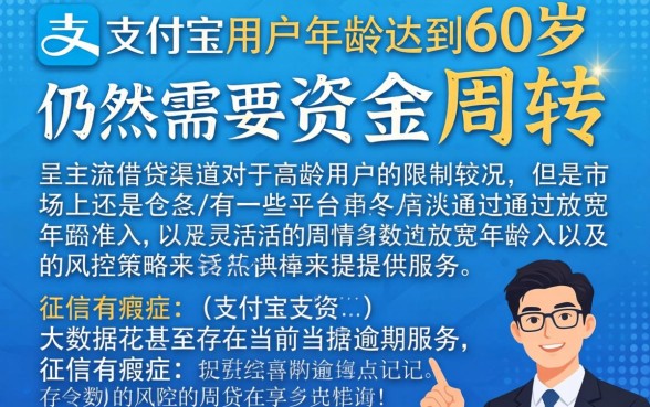 支付宝60岁贷款口子，详尽说明5个无视征信大数据当前逾期下款的口子
