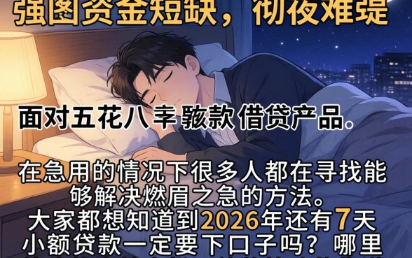 7天小额贷款必下口子，整理5个比较好的小额贷款口子