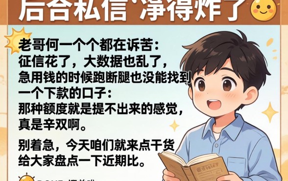 哪种贷款口子额度大,倾情分享5个无视一切的网贷口子