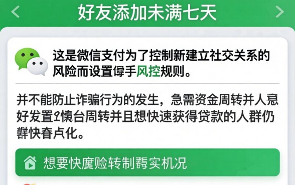 微信好友未满七天不能转账吗，精选5个新号易贷速审秒下款口子