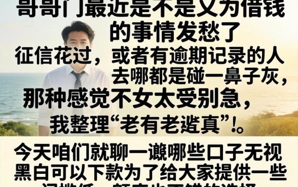 哪些口子无视黑白可下款的，条列五个必下的小额贷款平台