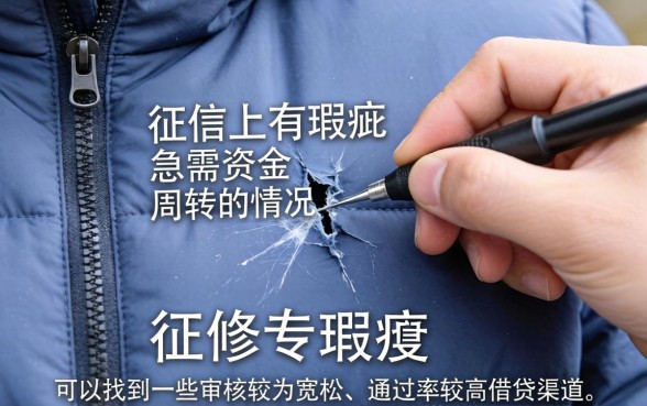 棉袄上有口子怎么弄下来的，汇总五个征信花居然都下款了的app