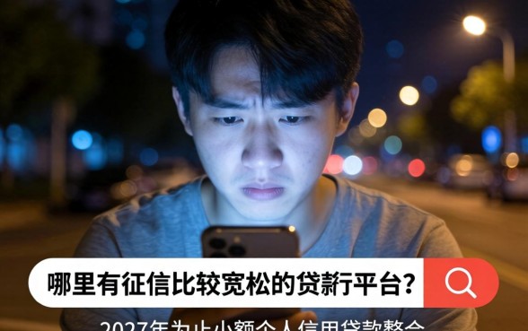 小额个人信用贷款，整合5个对征信宽松的网贷平台