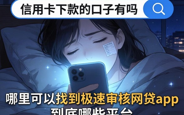 信用卡下款的口子有吗，整理5个极速审核的网贷app
