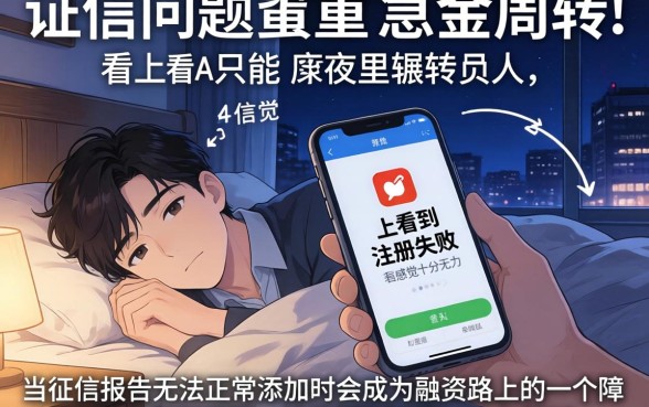 征信报告注册不上怎么办，条列五个不看负债和征信的平台