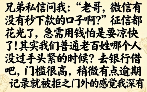 微信有什么秒下款的口子,整合五个无视一切包下款5000秒下款的平台