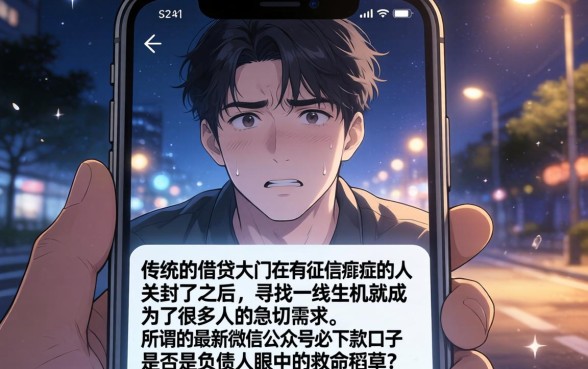 最新微信公众号必下款的口子，规整五个征信瑕疵也能借网贷轻松下款的平台