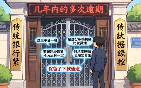 征信记录几年内的逾期，细致阐述五个逾期太多能下款口子