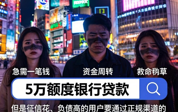 5万额度银行贷款，甄选五个无视双黑下款5000的口子