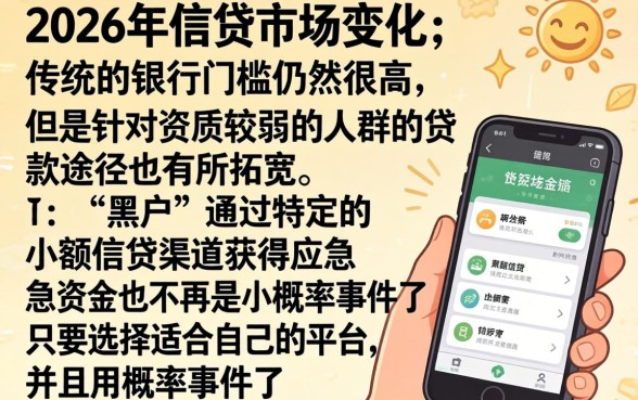 2026年黑户下款现象普遍,揭秘五个手机和身份证快速借钱软件