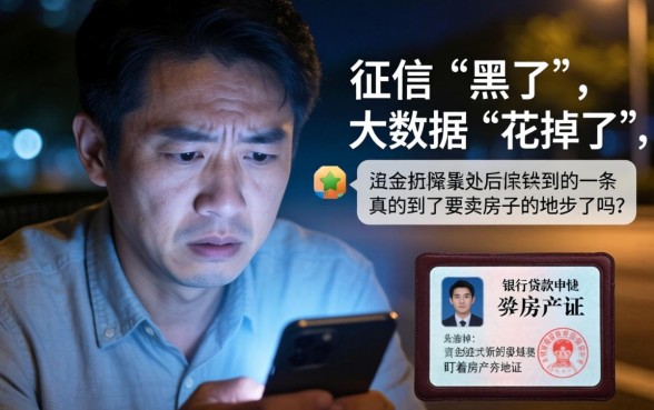 征信黑花了有必要卖房吗，枚举五个无视逾期大数据花户黑户口子