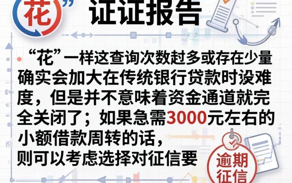征信花了想借款怎么借款，枚举5个3000元无视一切必下款的口子