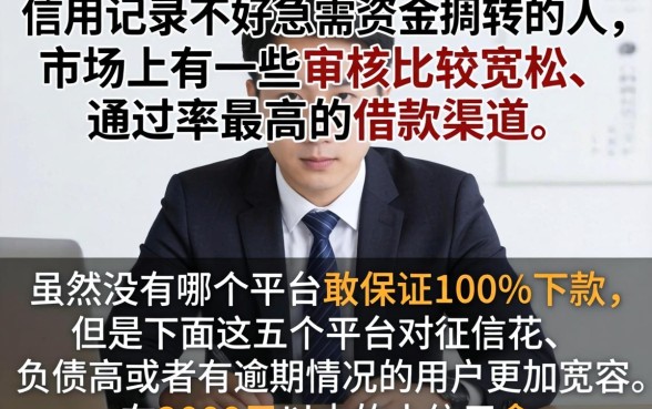 信用不好推荐贷款软件有哪些，概括五个黑户百分百不拒的2000借款口子