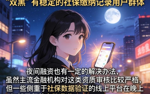 双黑有社保就可以下款的口子，精选5个网黑夜间可下款的口子