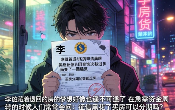 征信黑花了买房能分期吗，详尽说明五个公积金快速贷款平台