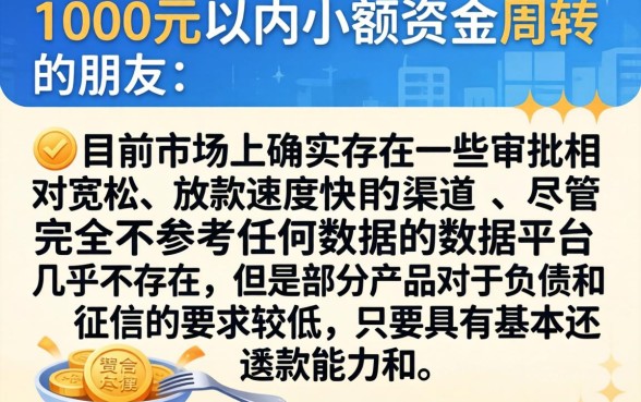 贷1000好下款的口子，深入剖析5个不看负债和征信的平台