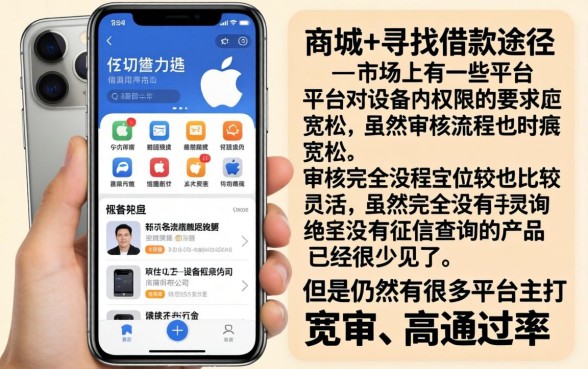 商城口子苹果能下的，罗列5个可以不看征信就能下款的口子
