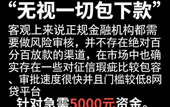 小额网贷容易下款，理出5个无视一切包下款5000秒下款的app