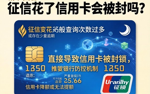 征信花了信用卡会封吗，罗列5个夜间秒下款的14天口子