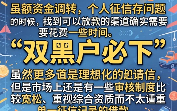 能下款的大额口子，热忱推荐五个双黑户必下款的口子