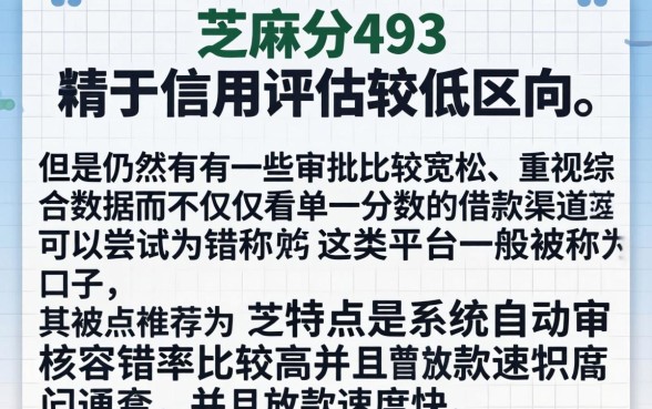 芝麻分493的口子，整理五个闪电审批的app
