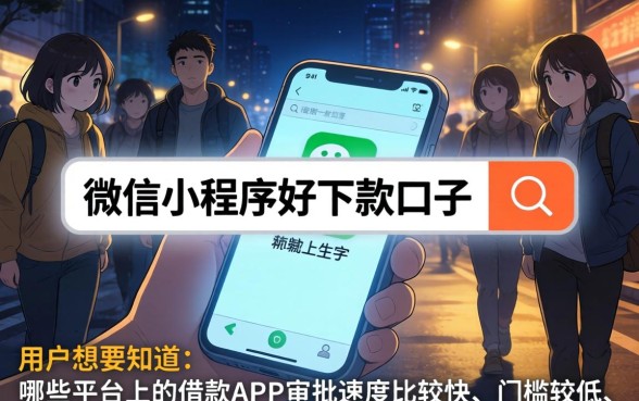 微信小程序好下款的口子，鼎力推荐5个手机可以临时借钱的app