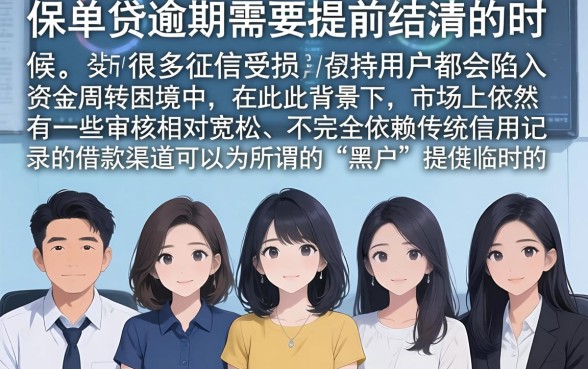 平安保单贷逾期让提前结清，罗列5个黑户也能借款的平台