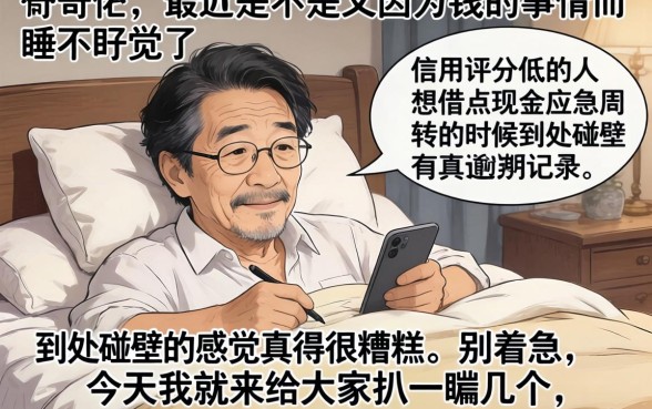 正在逾期可以借款的口子，汇整5个不上征信的贷款口子