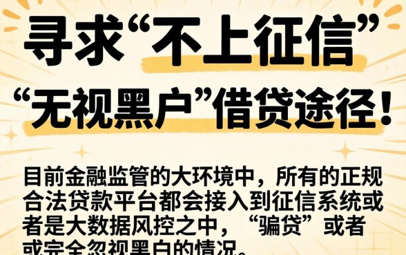 怎么骗不上征信的网贷，枚举5个无视黑户下款的口子