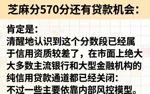 芝麻分570分有贷款口子吗，理出五个网贷黑户必过口子
