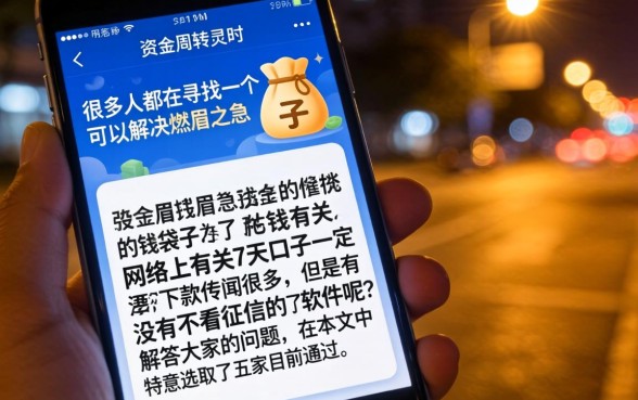 7天口子必下款的,筛选五个贷款好做不看征信的软件