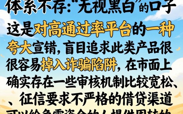 无视黑白的口子靠谱吗，胪列五个无视一切的网贷口子