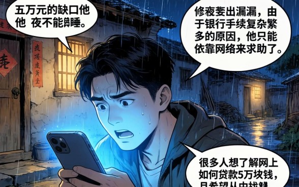网上怎么贷款五万元，规整五个无视一切是人就下款的软件