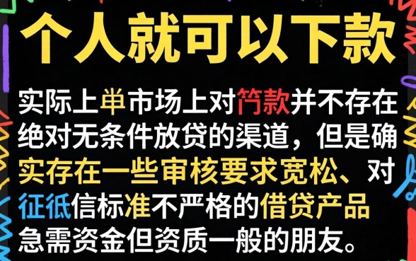 是个人就能下款的口子，揭秘五个无视黑白的最新贷款口子
