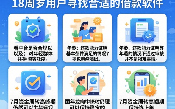 满18就可以借钱的小额软件，热忱推荐五个7月能贷款的app