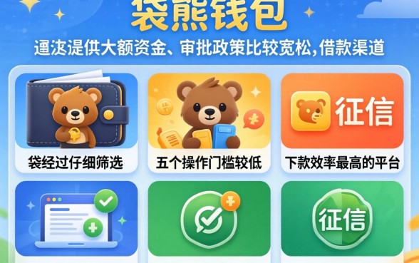 袋熊钱包里的网贷口子，整合5个大额无视一切还款的平台